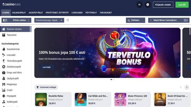 CasinoEuro casino screenshot